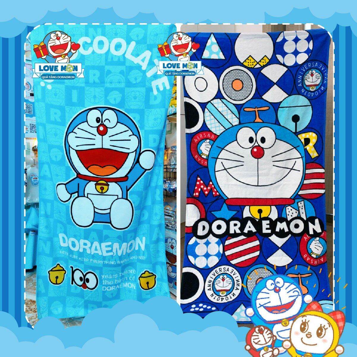 LOVE MON - Khăn tắm Doraemon mềm mại dễ thương size lớn