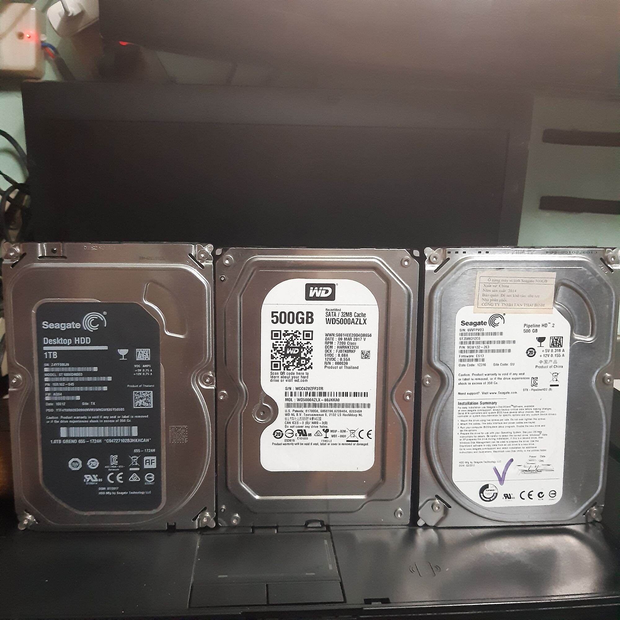 Ổ cứng Seagate,WD,Toshiba chuyên dùng cho camera 250gb,500gb,1T đã qua sử dụng sức khỏe tốt.