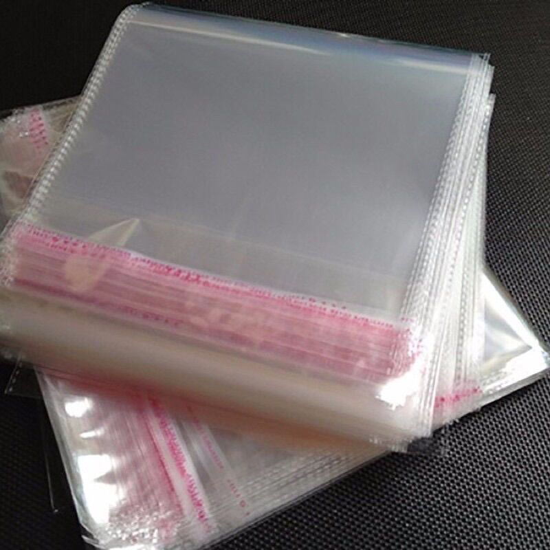 1kg túi dán miệng opp đóng gói trong suốt, túi opp đóng gói quần áo shop chuyên nghiệp size 35x47cm