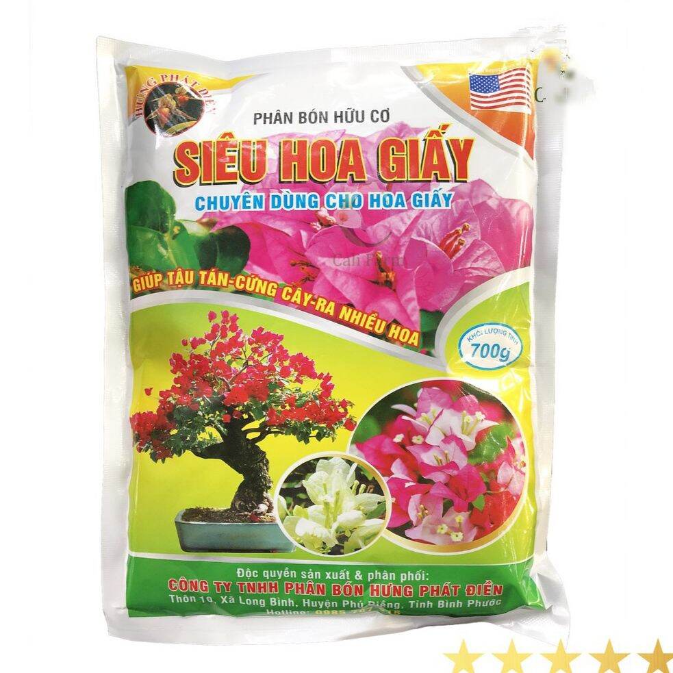 Phân hữu cơ Siêu Hoa Giấy 700gram Chuyên cho Hoa Giấy