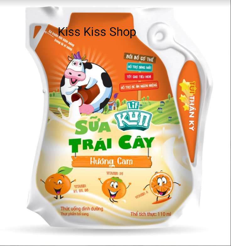 Sữa chua uống kun túi hương cam