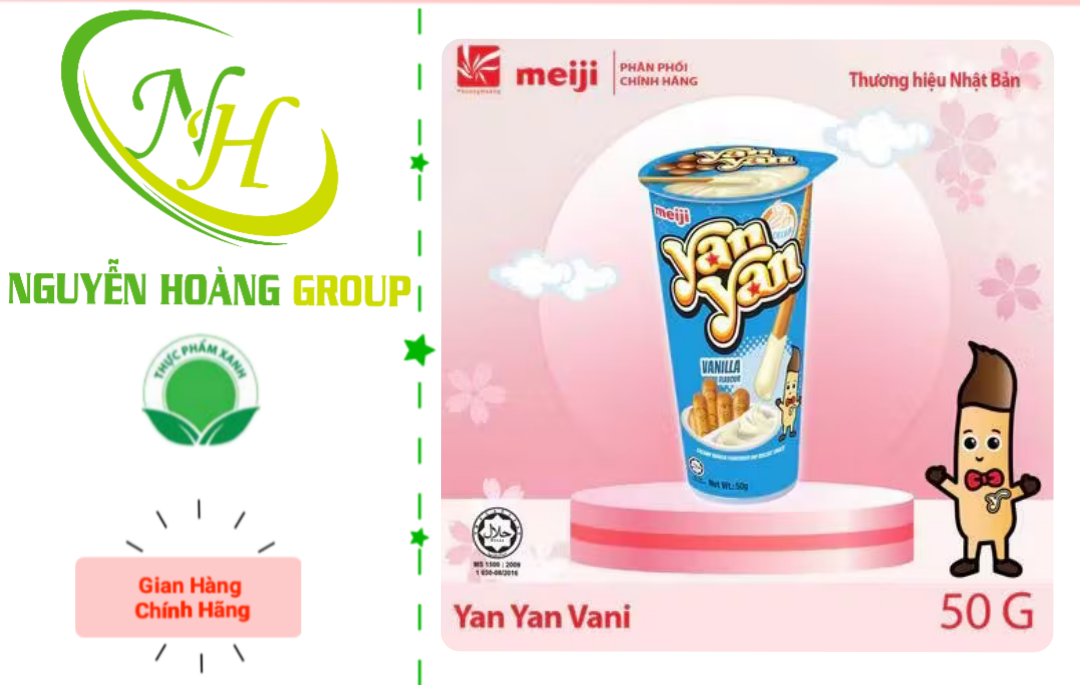 MEIJI - Bánh Yan Yan Chocolate 50g