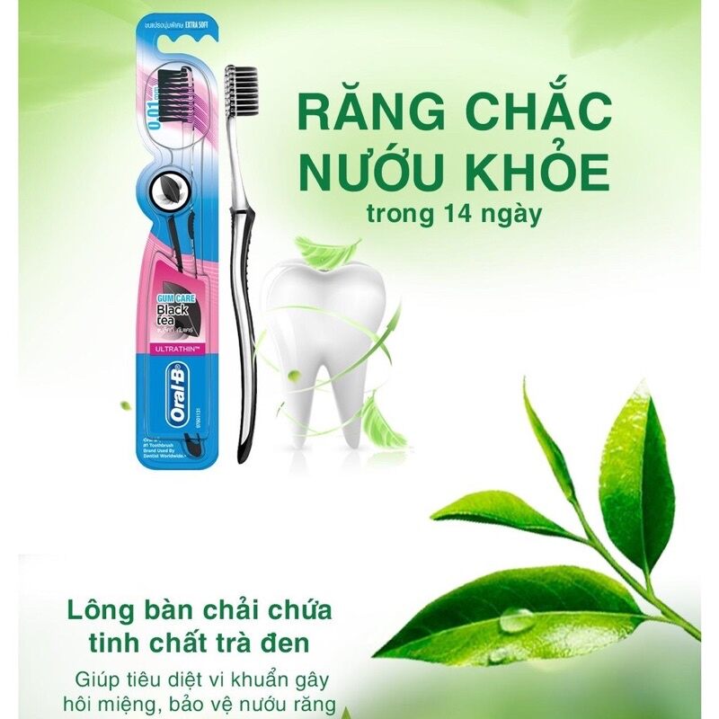 Bàn chải Oral-B tinh chất Trà Xanh/Trà Đen