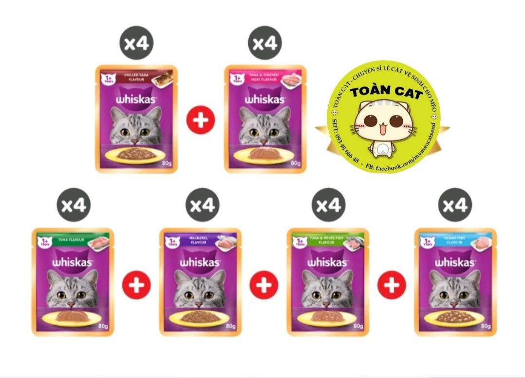 Pate whiskas 80g cho mèo thơm ngon,dinh dưỡng,đủ vị-Pate cho mèo