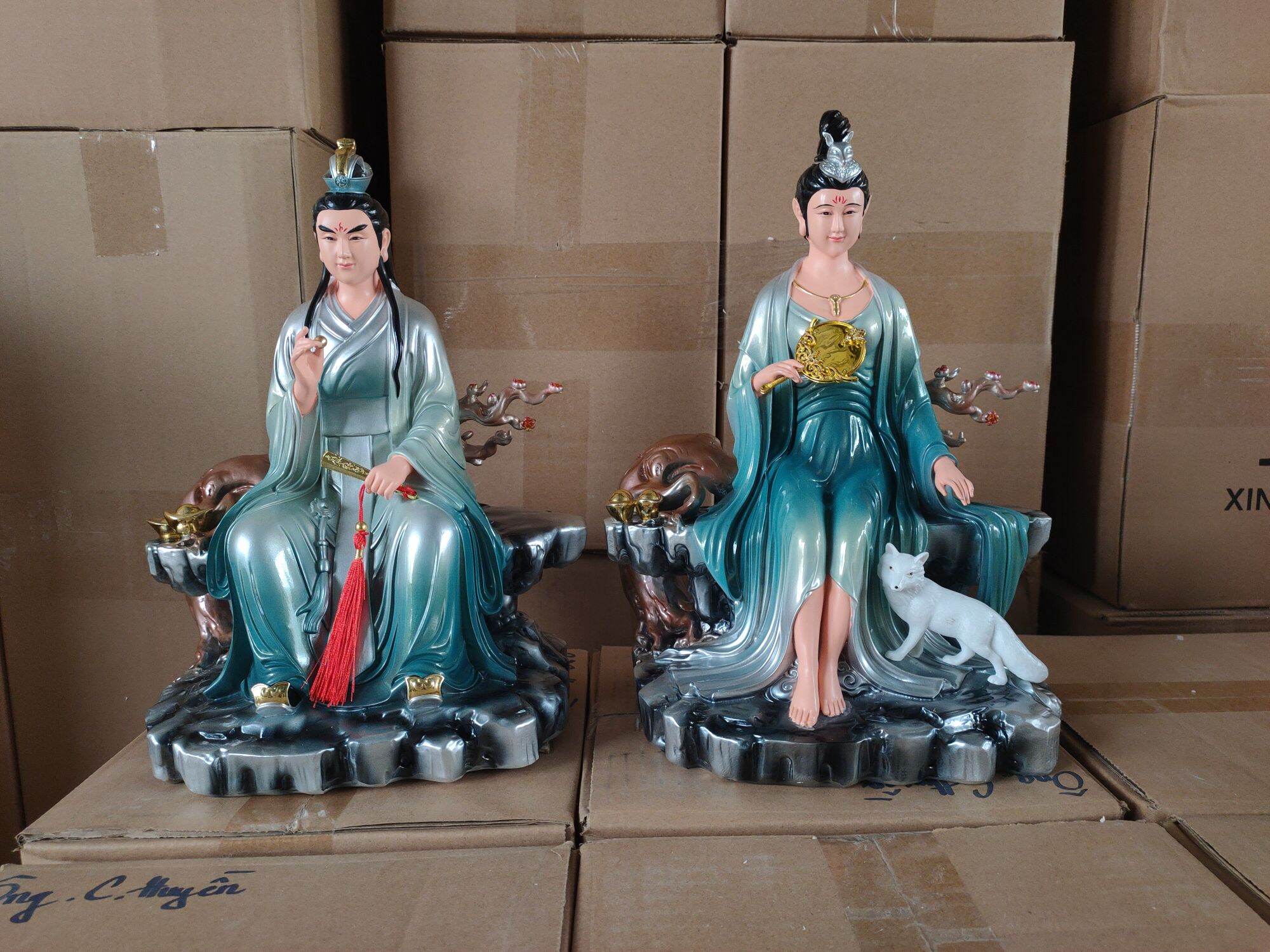 Tượng Hồ Ly Tiên Nam, Nữ cao 30cm