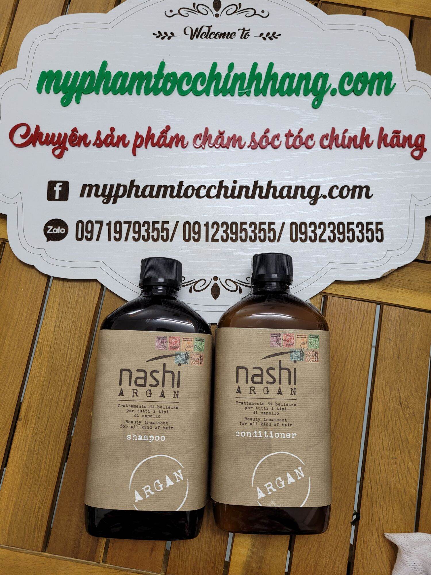 Dầu gội và dầu xả dưỡng phục hồi Nashi argan 500ml