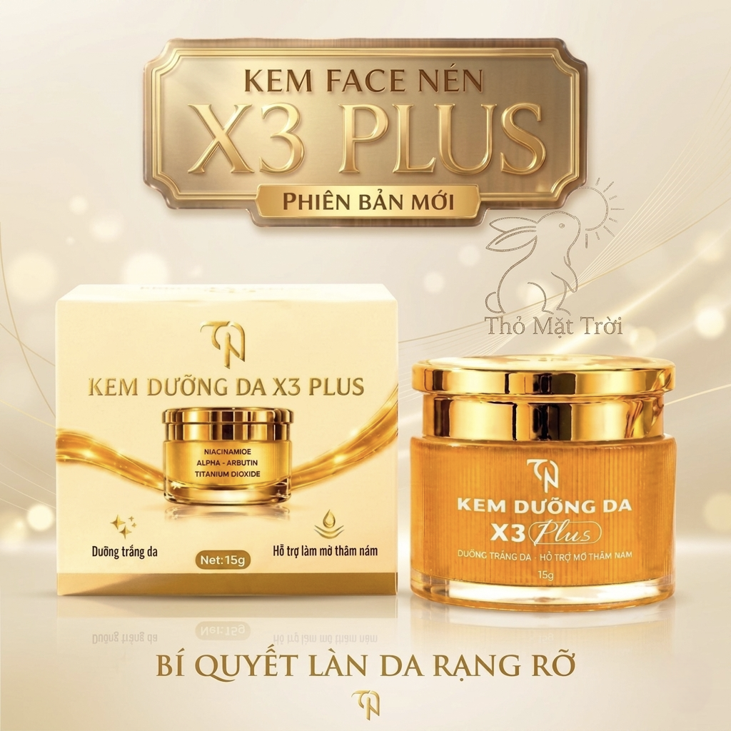 Kem Face Nén Collagen X3 Plus – Trắng Da Mờ Thâm Nám Đều Màu Da 15G