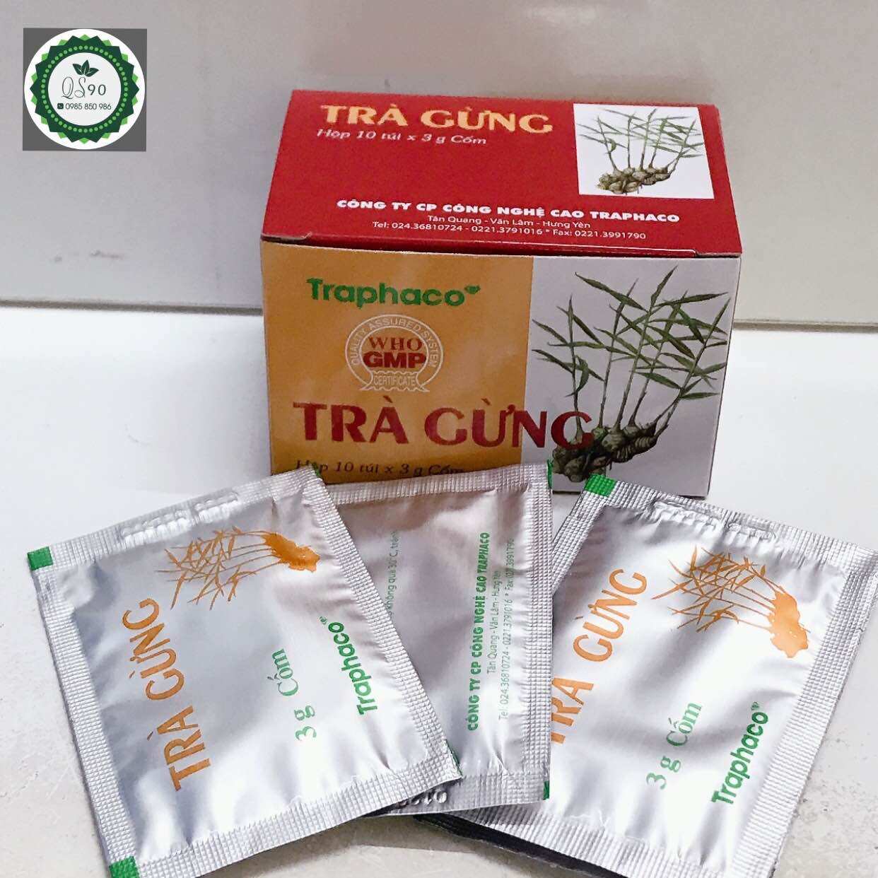 Trà gừng Traphaco 1 hộp 10 túi x 3g