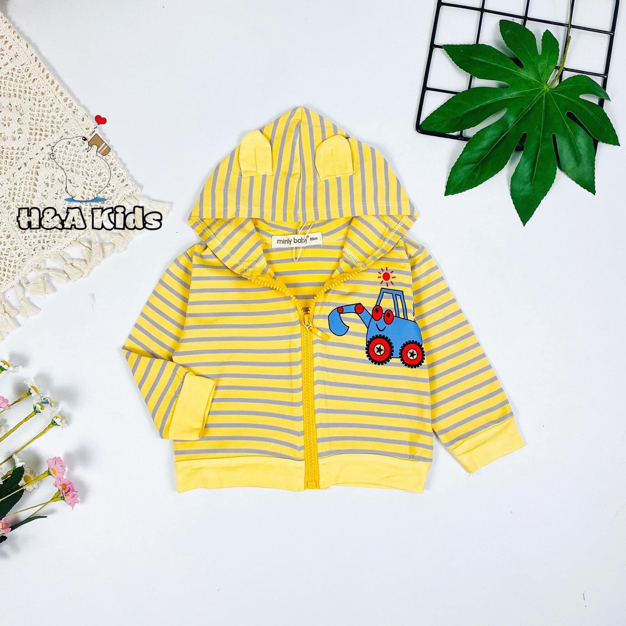 Áo khoác sọc cho bé trai và gái