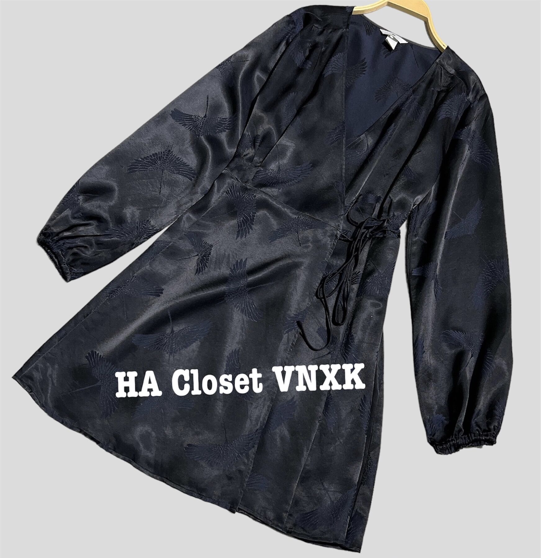 Đầm Lụa Đắp Chéo Ngực H&M Xuất Dư Xịn