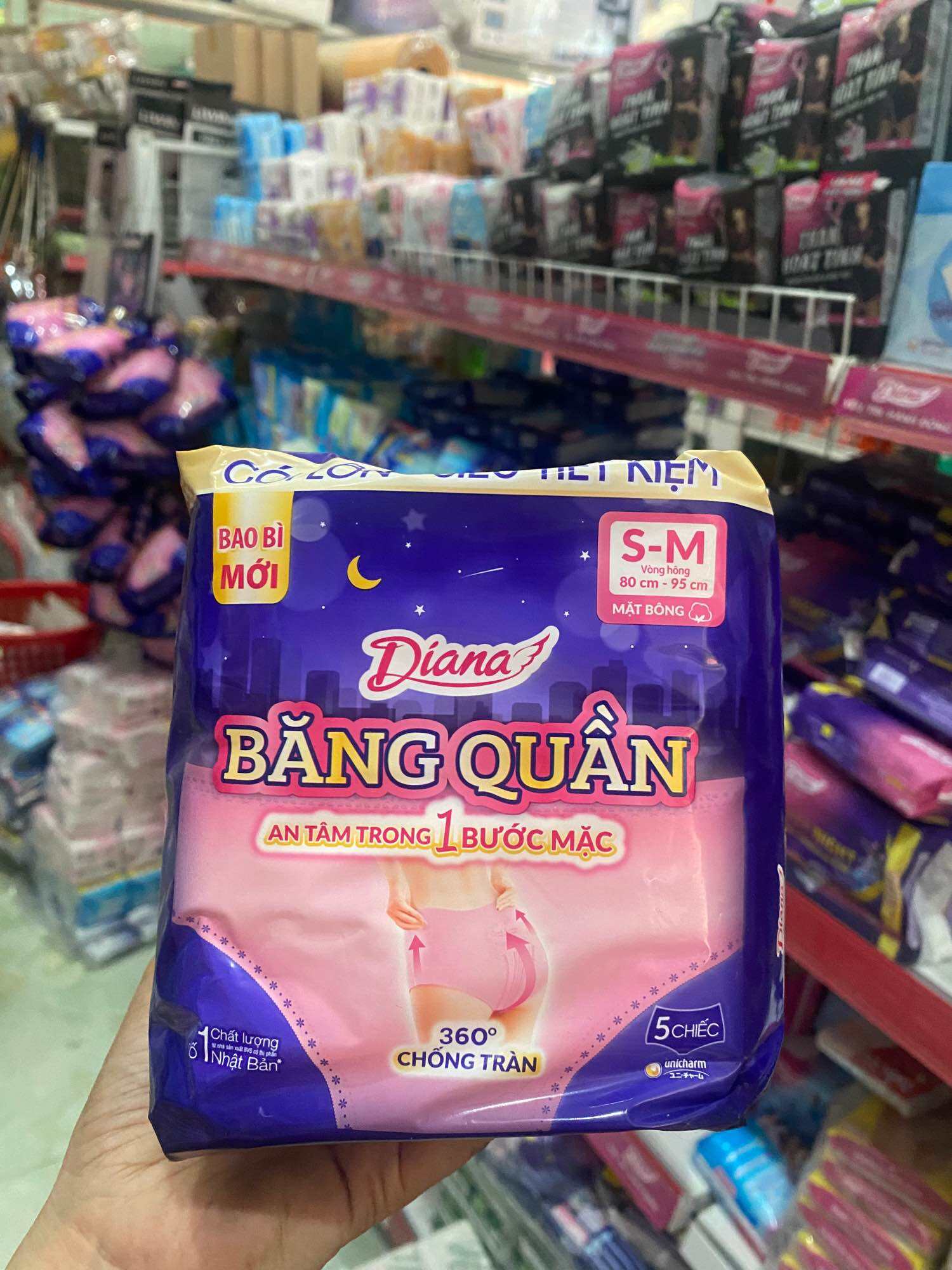 Bvs dạng quần Diana gói lớn 5 miếng/ combo 5 gói