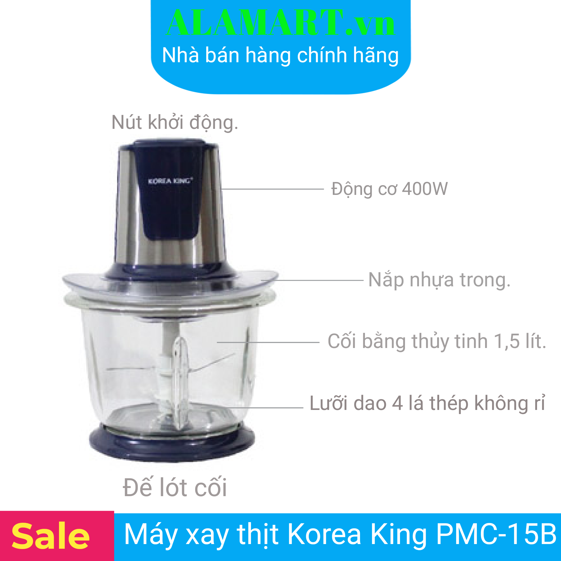 [HCM]Máy Xay Thịt Korea King PMC-15B