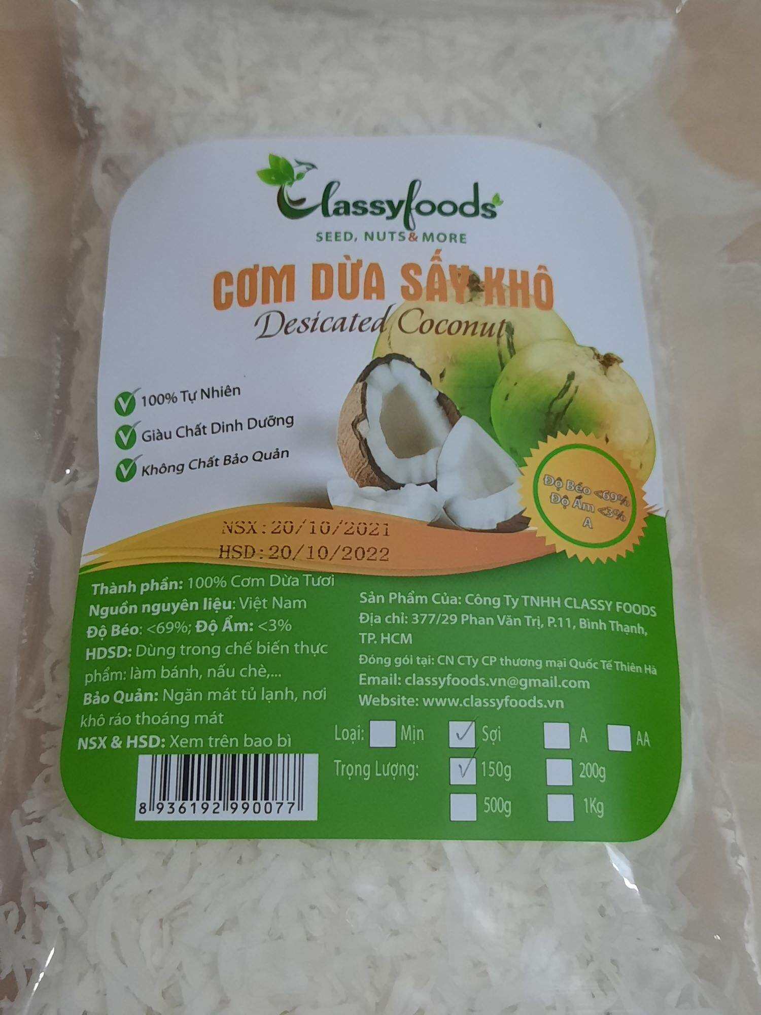 Cơm dừa sấy khô