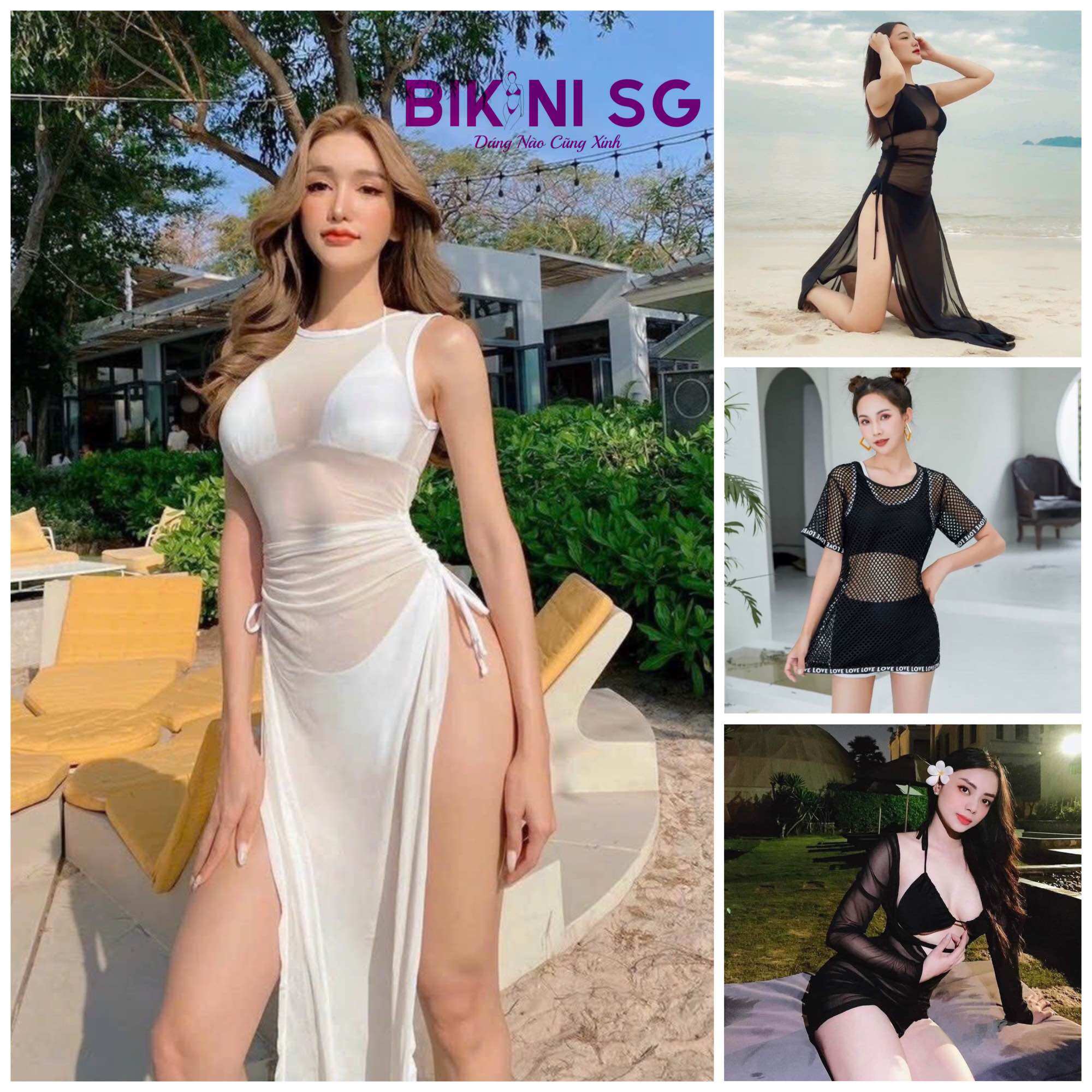 Các loại áo choàng lưới đi biển Bikini SG