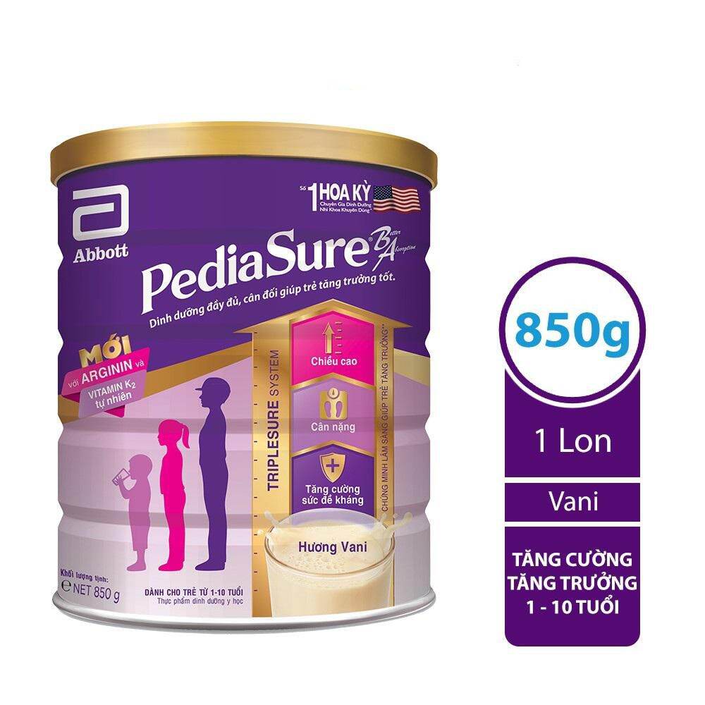 Sữa bột PediaSure hương vani 850g dành cho trẻ trên 1 tuổi