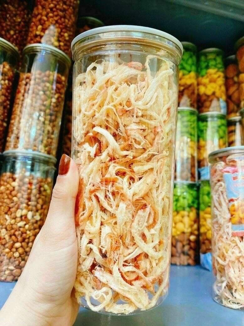 Mực xé sợi hấp nước dừa | Hũ 300g