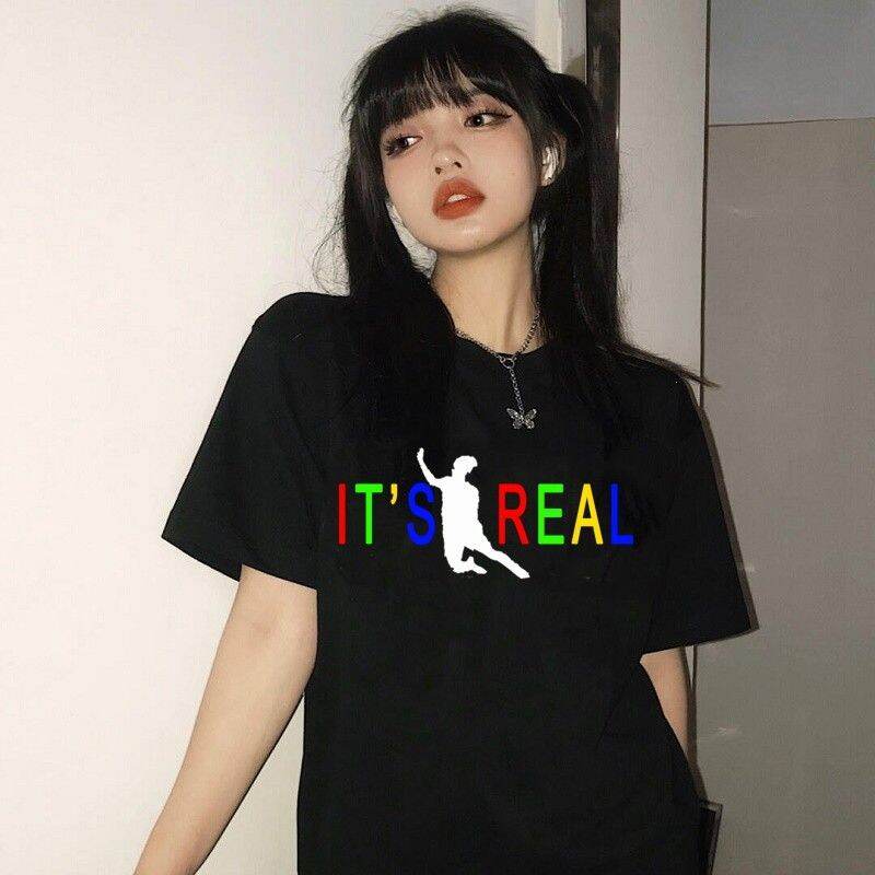 Áo unisex in chữ It's Real, chất cotton đẹp, free size dưới 65kg