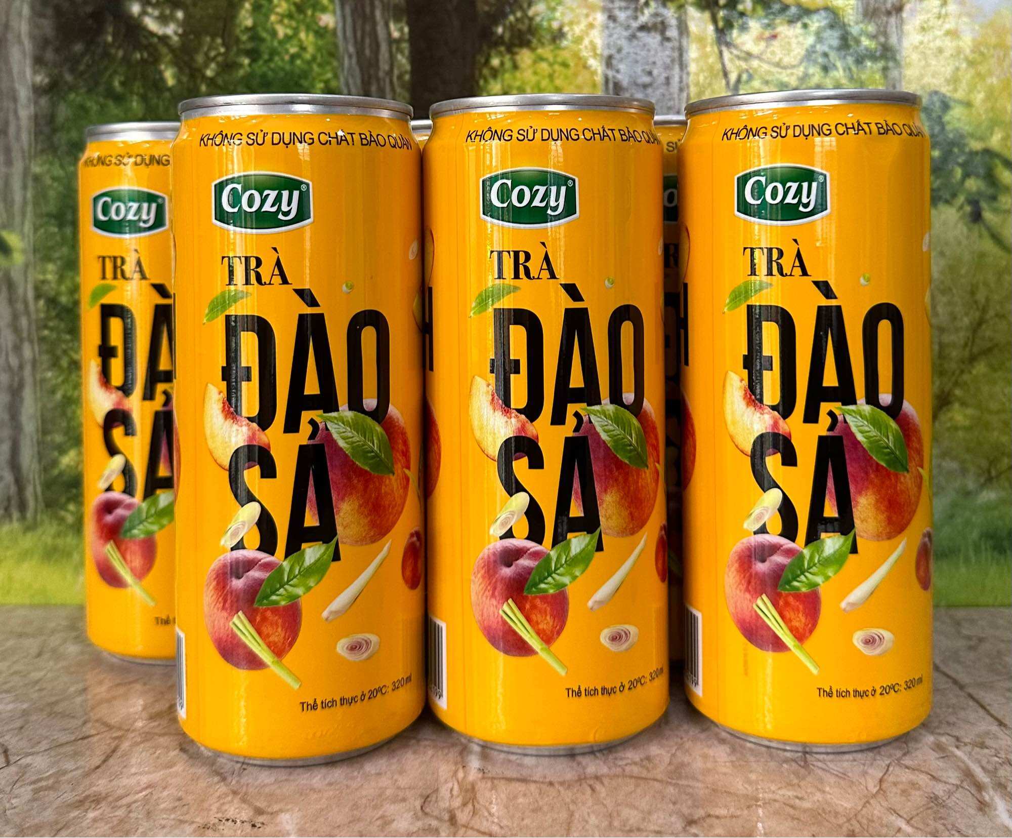 1 lốc trà đào sả cozy /6 lon * 320ml