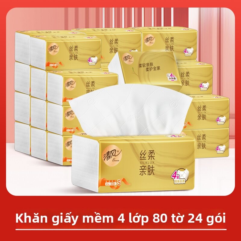 Silk Soft Golden Pack Facial Tissues 80pcs x 24packs - 2