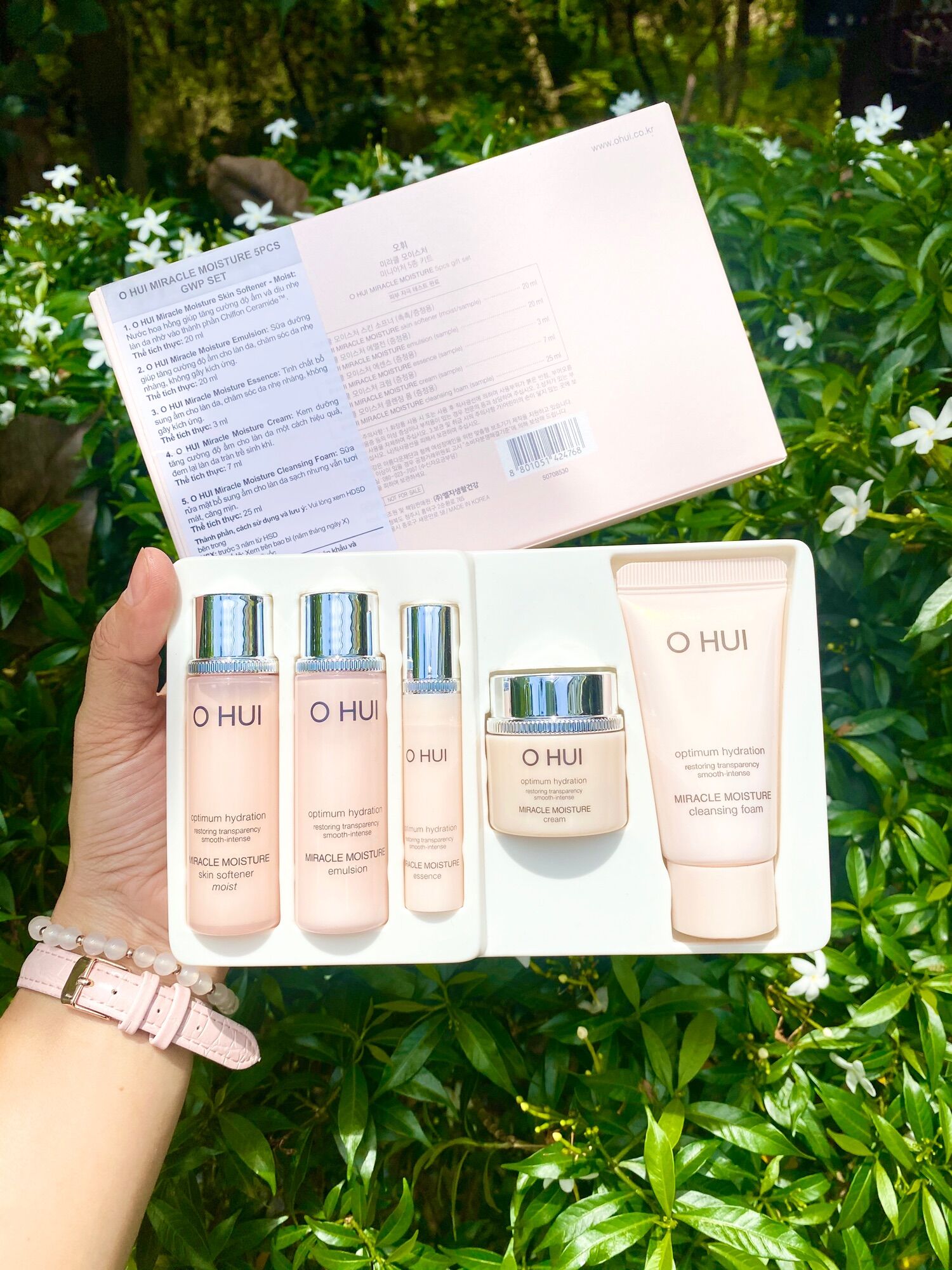 Chuẩn Auth - Bộ set dưỡng ẩm da dịu nhe Ohui Miracle 5 món