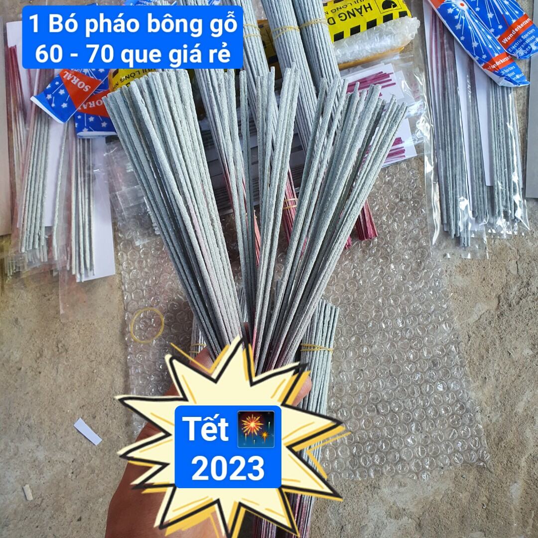 Pháo Bông Que Gỗ chuẩn 100% loại bó 60 - 70 que 1 Bó giá rẻ. 