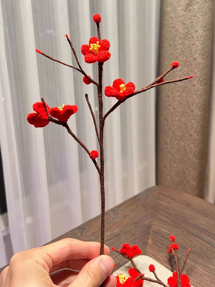 [HANDMADE] Cành đào DECOR ngày tết bằng len 🎆🎆
