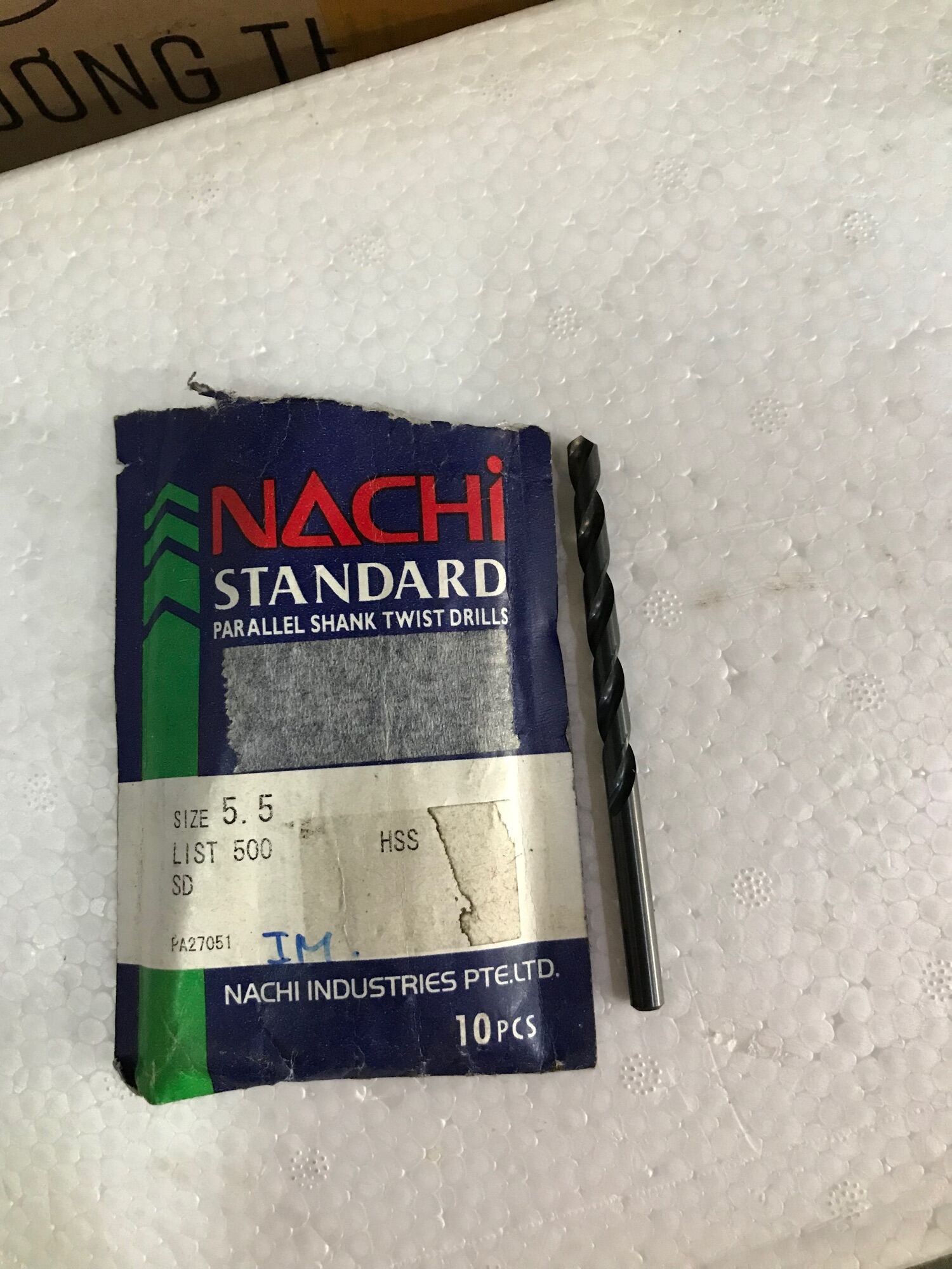 Mũi khoan sắt Nachi 5.5mm ( bộ 1 mũi)
