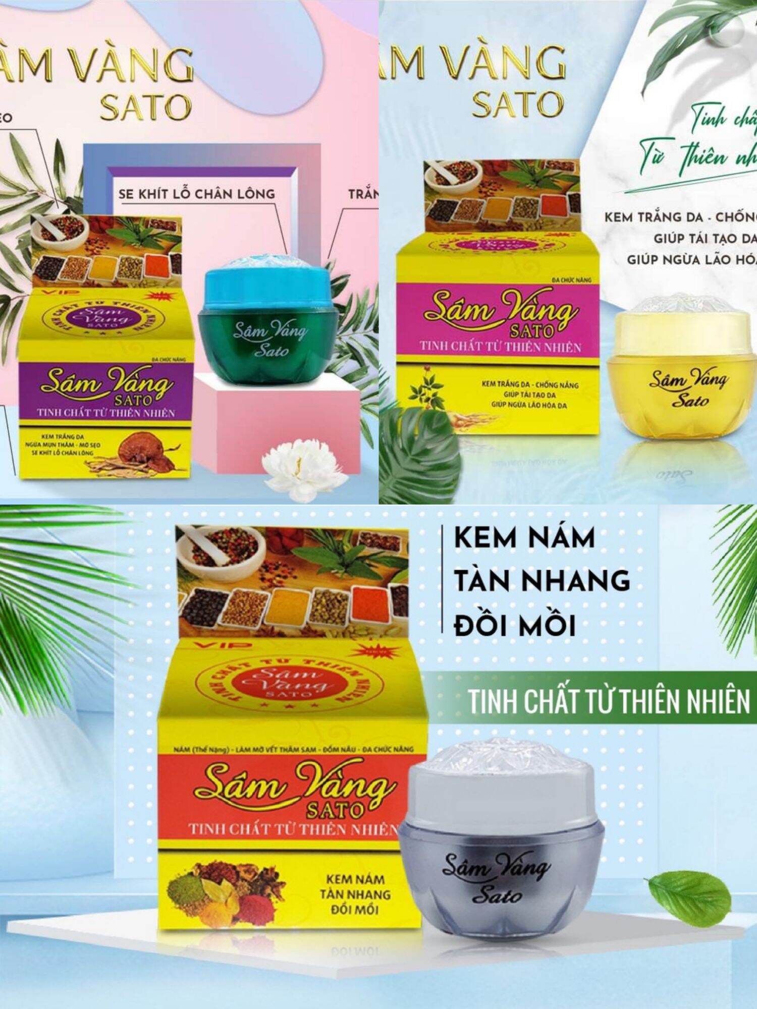 Kem nám sâm vàng sato thảo dược Đông y