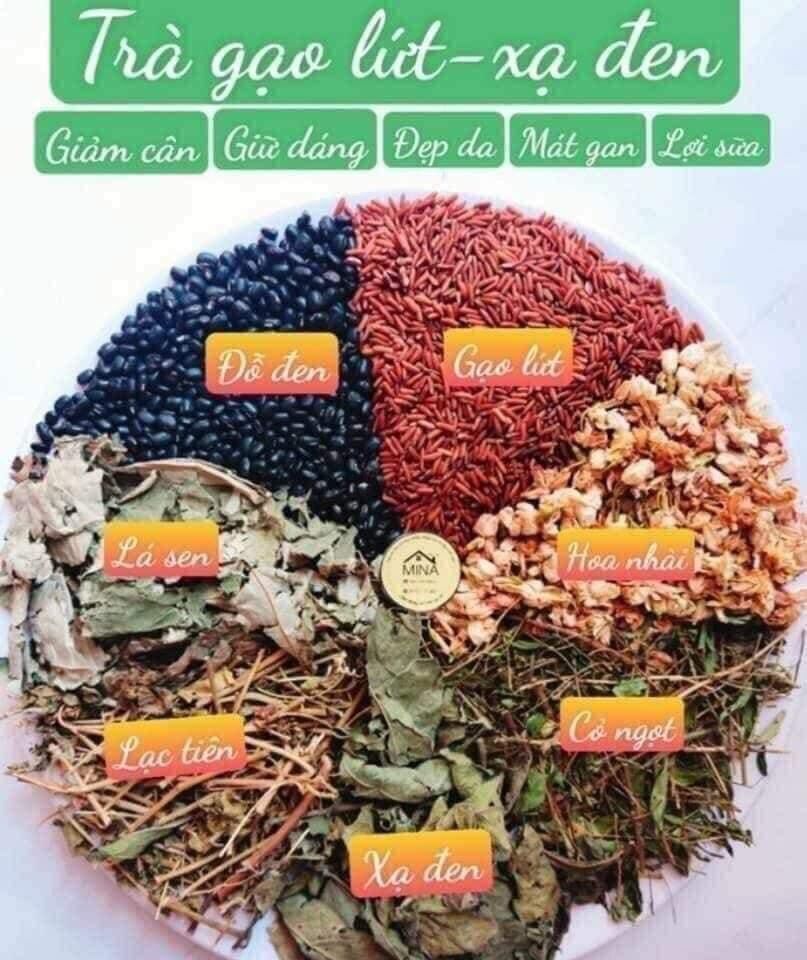 Trà gạo lứt xạ đen 🍃🍃 Hộp 500gr