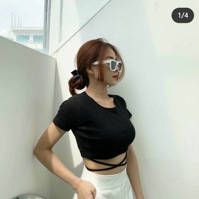 Áo crop top quấn eo siêu xịn xịn xò