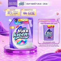 Túi Nước Giặt Xả MaxKleen Giữ Màu Tươi Mới Hương Khu Vườn Tuyệt Sắc 3kg/Túi