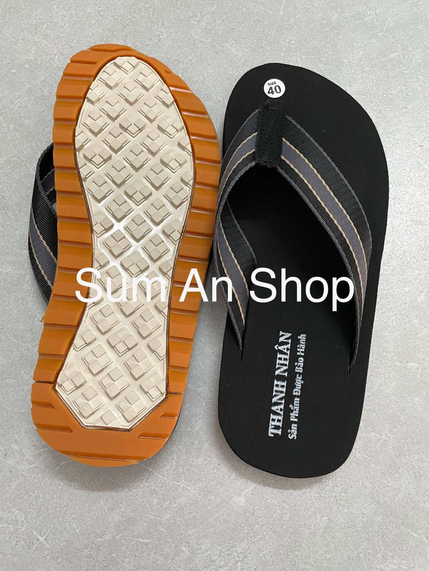 Dép kẹp tông lê xốp đặt quai dù Nam có đế chống trơn trượt có size 43