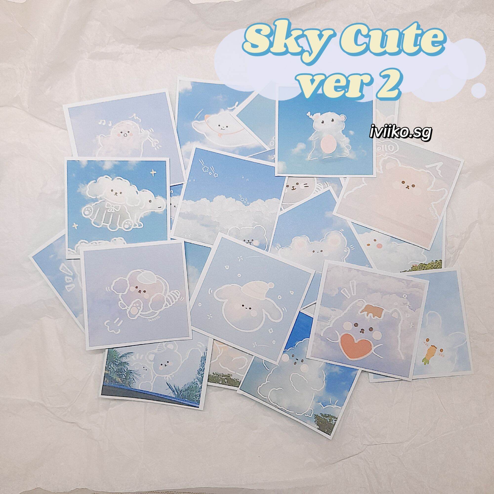 Set 24 sticker Sky Cute ver 2 (5x5cm) | IVI IKO