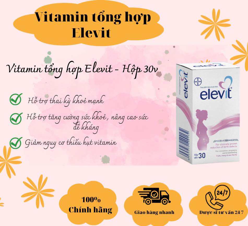 Vitamin cho bà bầu Elevit hộp nhỏ 30 viên hàng nhập khẩu chính hãng