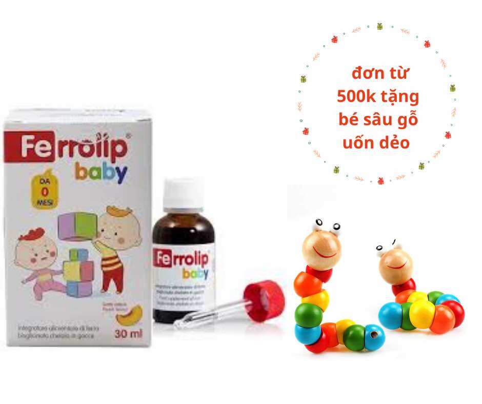 Ferrolip baby sắt hữu cơ vị đào cho bé