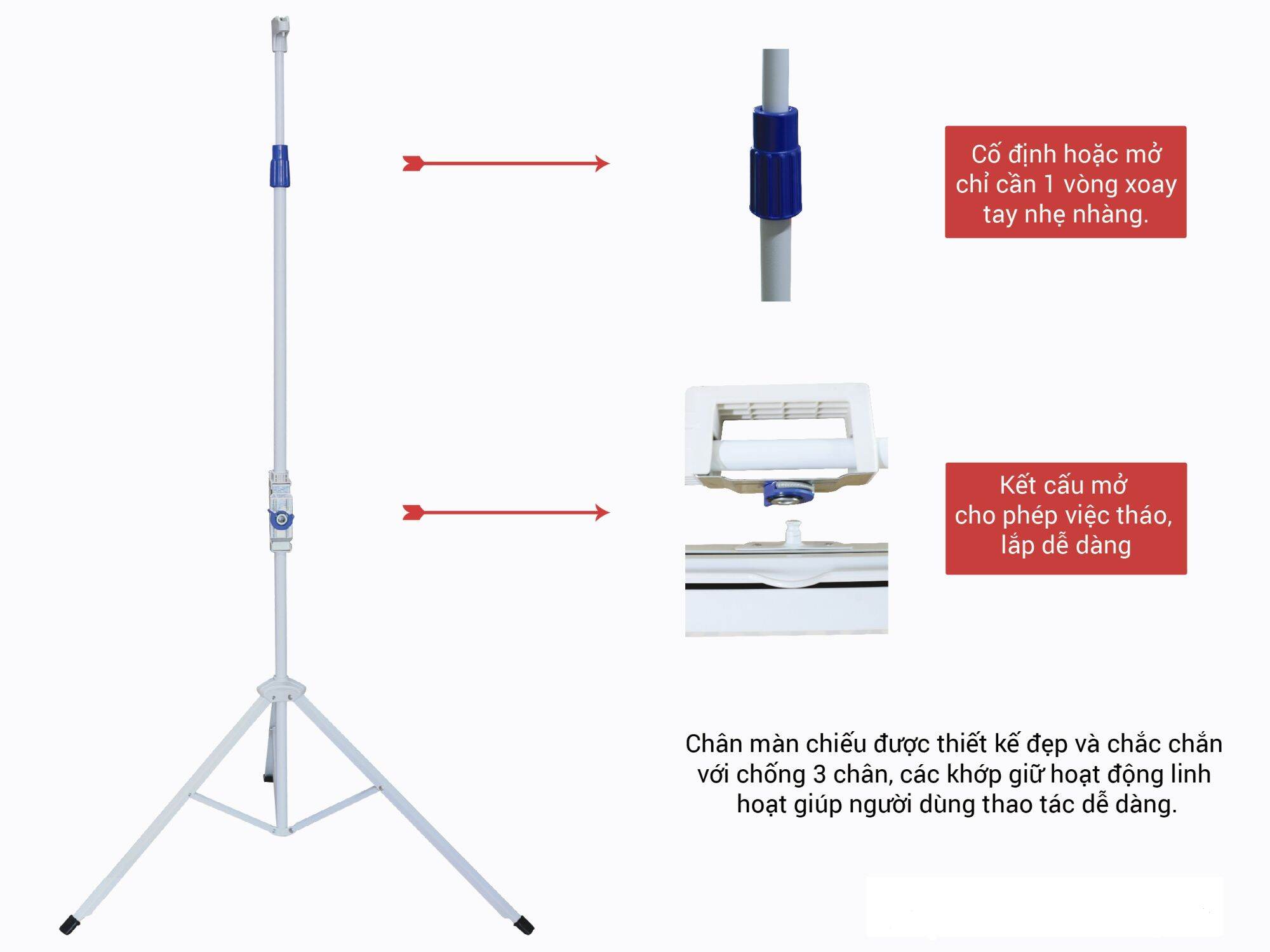 Màn chiếu 3 chân 1m5 (84 inch)