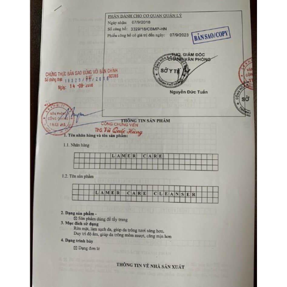 Sữa rửa mặt dịu nhẹ Dr.lacir