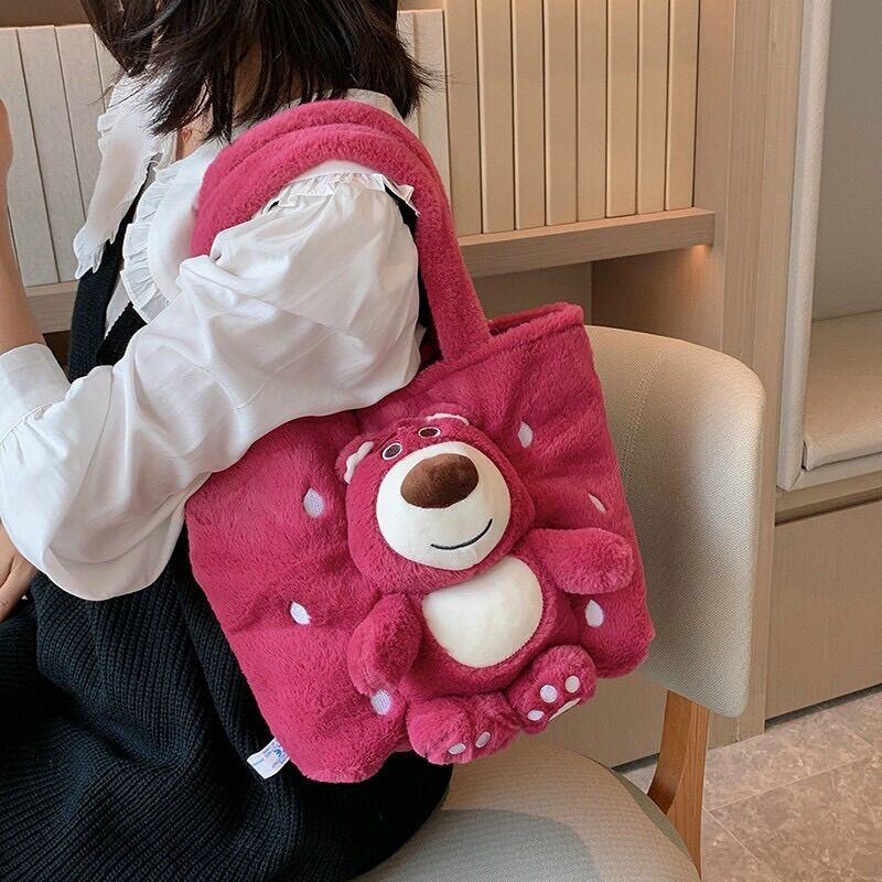 TÚI ĐEO CHÉO GẤU DÂU LOTSO