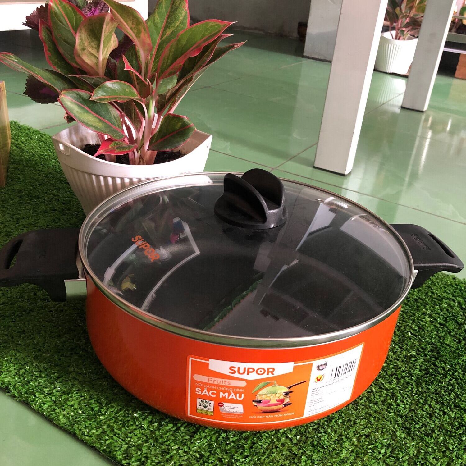 Nồi cach sắc màu fruits supor 26cm s08a26hi với lớp chống dính siêu bền, dẫn nhiệt nhanh, tiết kiệm gas