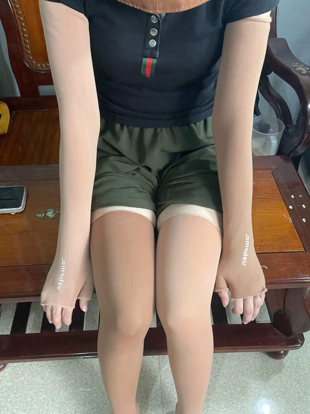 Vớ đùi ủ kem, chống nắng lông nhung mềm mịn