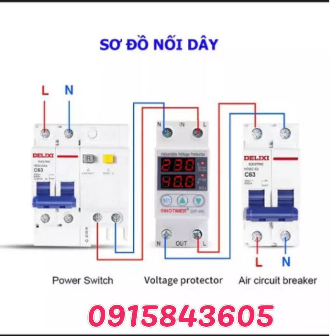 Rơ le  bảo vệ điện áp SVP 916 40/63 A