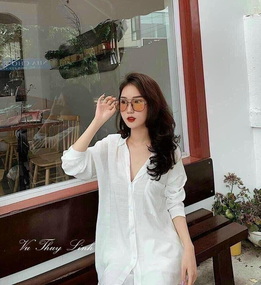 Áo Sơ Mi Đũi Nữ Oversize Siêu Xinh hàng đẹp