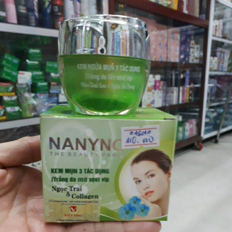 [Hcm]Kem Mụn 3 Tác Dụng"Nanyno"22Gr_ Sạch Mụntrắng Dahết Thâm Nám!