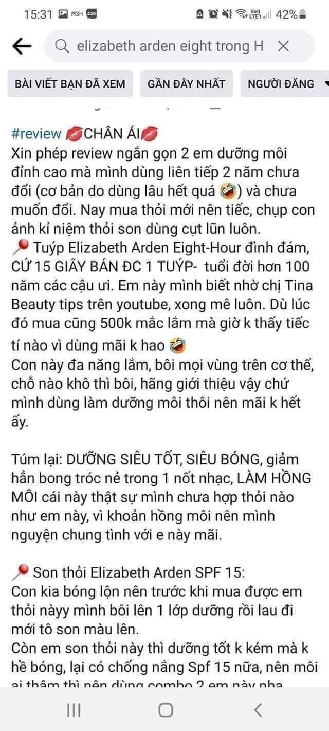 Son dưỡng môi Elizabeth Arden SPF15