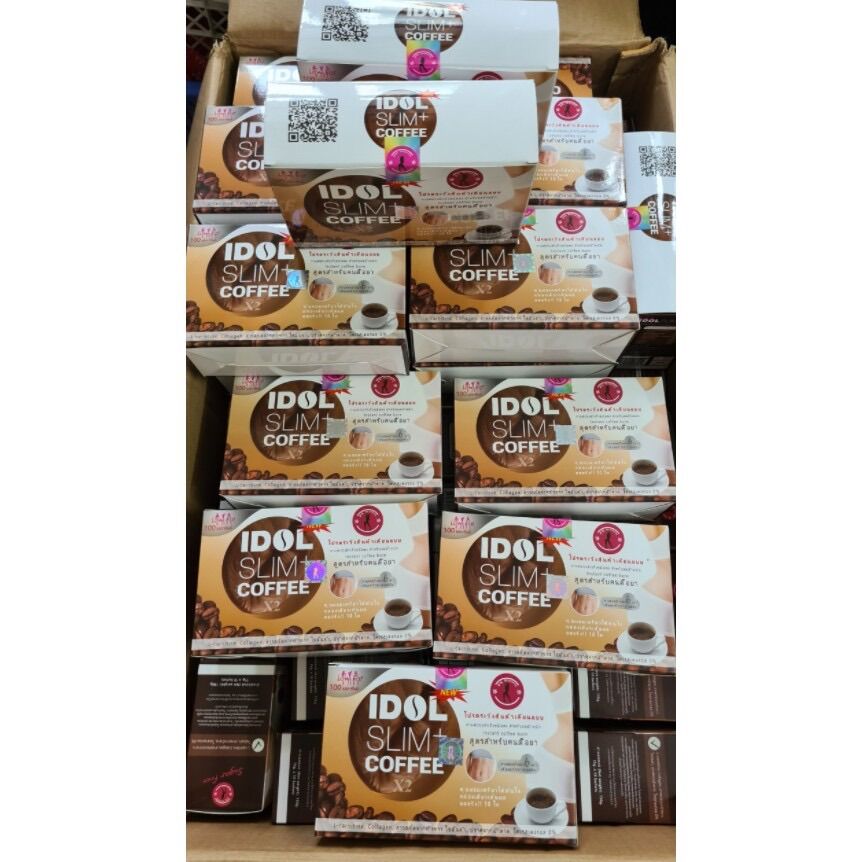 Cà Phê Giảm Cân Idol Slim Coffee Thái Lan X2 Phiên Bản Mới - Hộp 10 Gói.