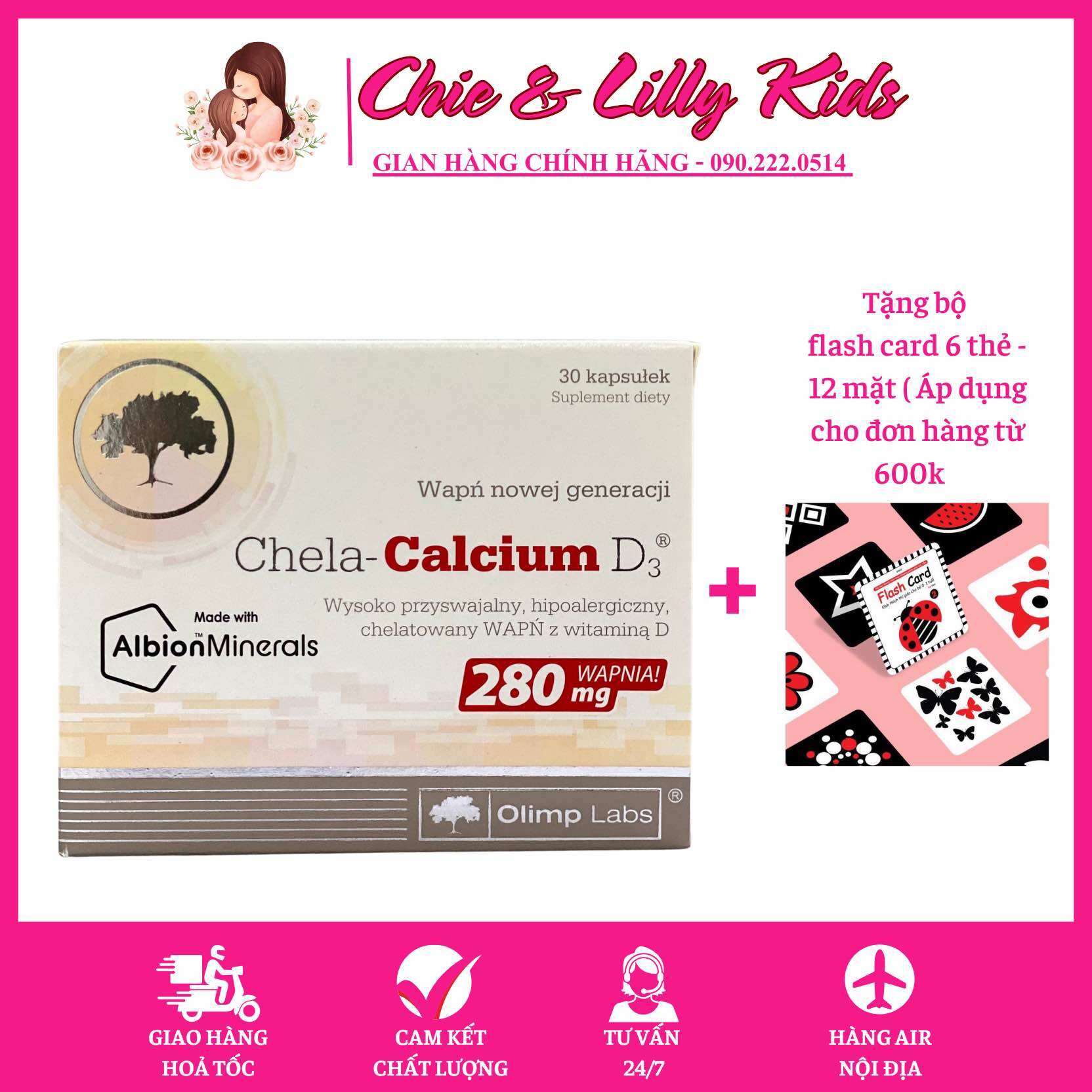 Canxi hữu cơ Chela Calcium D3 dễ hấp thu, không nóng không táo bón