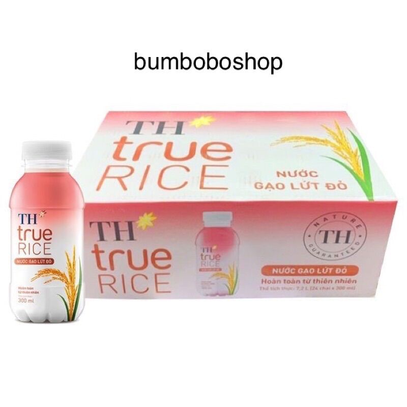 (GIAO 4H TPHCM) Thùng 24 chai nước gạo rang/gạo lứt đỏ TH TRUE RICE