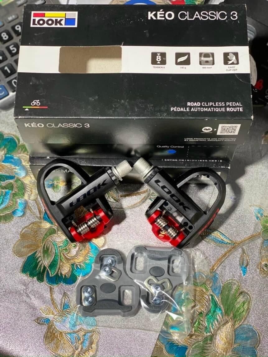 LOOK Pedals Kéo 3 Classic Kèm Can Cá Đầy Đủ FULL SET