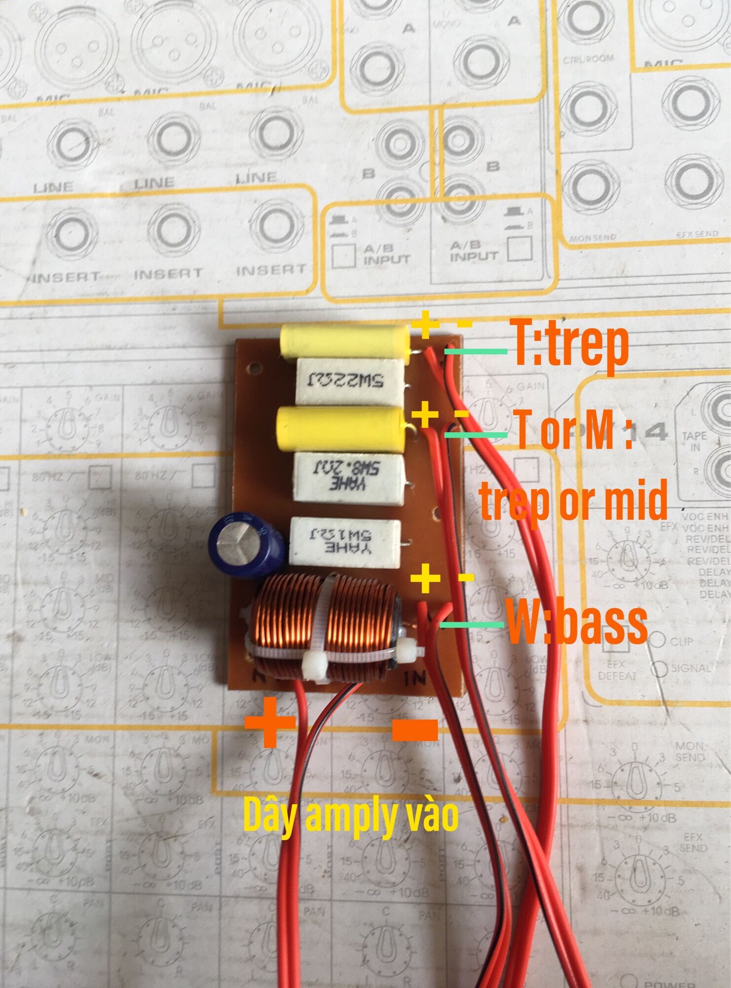 Bộ 2 mạch phân tần 3way (bas+mid+trep) cho loa vừa và nhỏ
