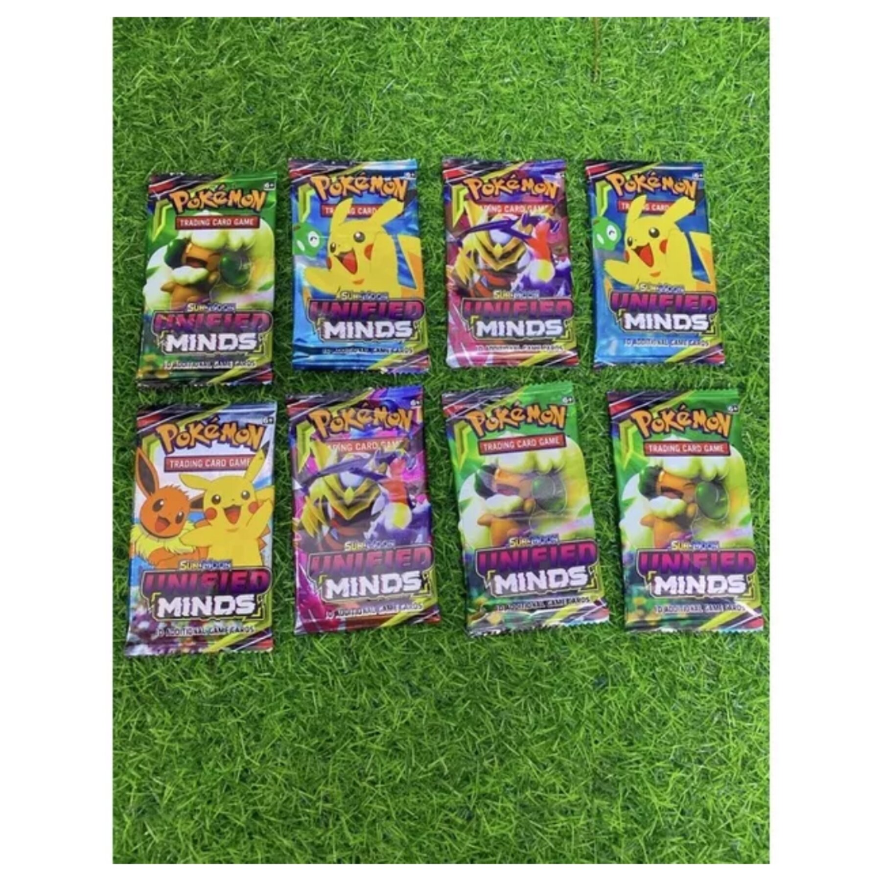 5 gói thẻ bài pokemon, thẻ bài mẫu mới, mỗi gói 8 thẻ bài pokemon các hình